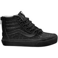 Vans K SK8HI Zip Shimmer Black girls\'s Children\'s Skate Shoes in black