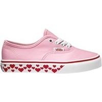 Vans UY Authentic Hearts Tape girls\'s Children\'s Skate Shoes in pink