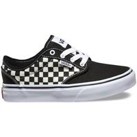 Vans Y Atwood Checkers Blac girls\'s Children\'s Skate Shoes in white