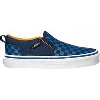 Vans Y Asher Checkersdrs B girls\'s Children\'s Skate Shoes in blue