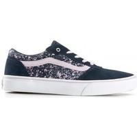 vans z milton splatter navy girlss childrens skate shoes in multicolou ...