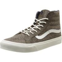 vans sk8 hi slim zip cheetah suede blacktan