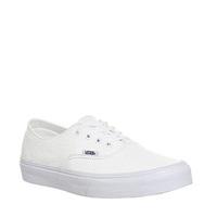 vans authentic leather white mono