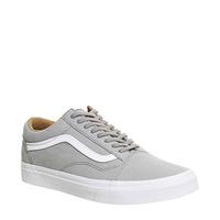 vans old skool wild dove true white prm leather