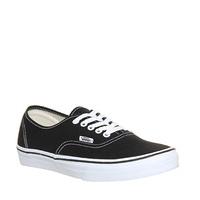 vans authentic black white