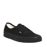 vans authentic black mono