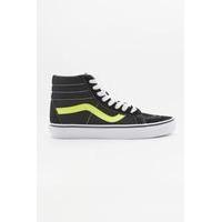 vans sk8 hi reissue neon leather trainers black