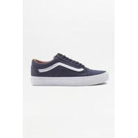 Vans Old Skool Paris Night Leather Trainers, NAVY