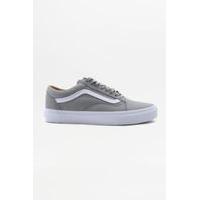 Vans Old Skool Dove Grey Leather Trainers, GREY