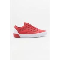 Vans Old Skool Blocked Red and White Trainers, WHITE