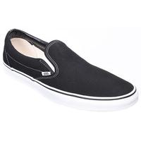 vans classic slip on black white