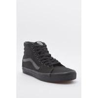 vans sk8 hi all black trainers black