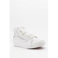 vans sk8 hi cut out white trainers white