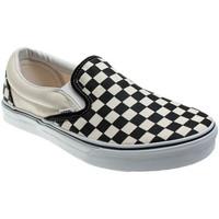 Vans Classic Slip-On Black and White Checkboard Canvas Trainers men\'s Slip-ons (Shoes) in Multicolour