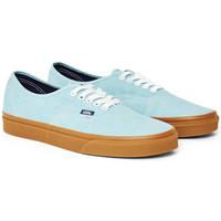 vans authentic gum plimsolls light blue mens shoes trainers in blue