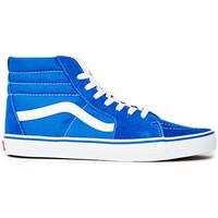 vans sk8 hi suede trainers blue mens shoes high top trainers in blue