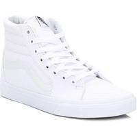 Vans White SK8-Hi Canvas Trainers men\'s Skate Shoes (Trainers) in white