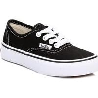 Vans Kids Black True White Authentic Trainers men\'s Shoes (Trainers) in black