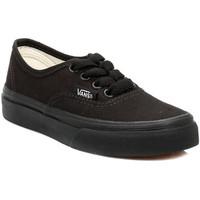 Vans Kids Black Authentic Canvas Trainers men\'s Shoes (Trainers) in black