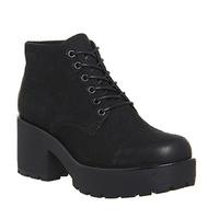 Vagabond Dioon Lace Up boots BLACK NUBUCK