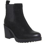 Vagabond Grace Heeled Chelsea Boots BLACK NUBUCK