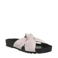 vagabond erie knot footbed milkshake suede