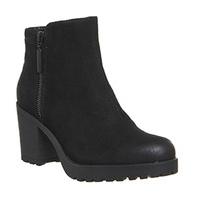 vagabond grace zip boots black nubuck