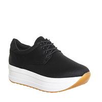 Vagabond Casey Flatform BLACK WHITE SOLE CANVAS