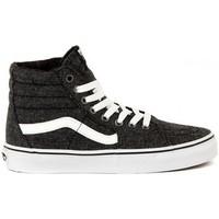 vans sk8 hi tweed black womens shoes high top trainers in multicolour