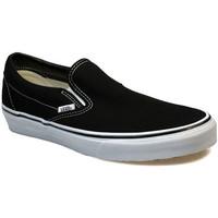 vans classic slip on black canvas trainers womens slip ons shoes in bl ...