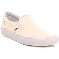 Vans Mens Womens White Classic Slip On Leather Trainers women\'s Slip-ons (Shoes) in white