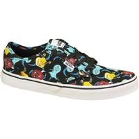 vans atwood canvas monster womens skate shoes trainers in black