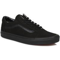 Vans Old Skool Mens Womens Black Trainers women\'s Shoes (Trainers) in black