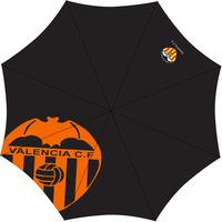 Valencia Cf Official Compact Football Crest Umbrella (one Size) (black/orange)