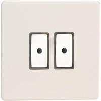 Varilight 2-Gang V-Pro Eclique2 Touch Control Slave Dimmer  Premium White