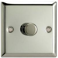 Varilight V-Pro 1 Gang 2-Way 1x400W Dimmer Switch - Classic Mirror Chrome