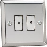 Varilight 2-Gang V-Pro Eclique2 Touch Control Slave Dimmer  Polished Chrome