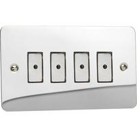 Varilight 4-Gang V-Pro Eclique2 Touch/Remote Control LED Dimmer - Polished Chrome