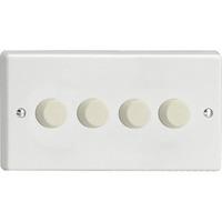 Varilight V-Pro 4x250W 2 Way 4 Gang Dimmer Switch - White