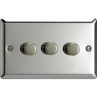 Varilight V-Pro 3x300W 3 Gang 2 Way Dimmer Switch - Various Finishes