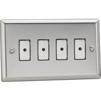 Varilight 4-Gang V-Pro Eclique2 Touch/Remote Control LED Dimmer - Polished Chrome