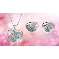 Valentine Swarovski Elements Heart Duo Set