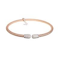 vamp london ladies entwined rose gold plated bangle enb001 rg c