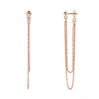 vamp london chic rio rose gold plated two strand dropper earrings vce0 ...