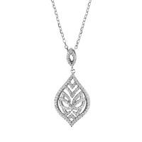 Vamp London Hidden Mask Silver Teardrop Cubic Zirconia Pendant HMN045-SI-C