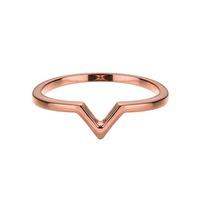 Vamp London Ladies Attitude Rose Gold Plated Stackable V Ring ATR037-RG-P