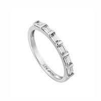 Vamp London Tre Vie Silver Sempre Six Stone Cubic Zirconia Half Eternity Ring TVR105-SI-SIZEL