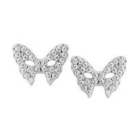 Vamp London Masquerade Silver Pave Mask Stud Earrings MAE106-SI-C