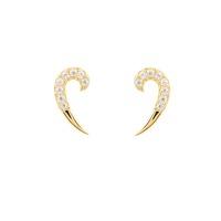 Vamp London Ladies Hidden Mask Gold Plated Single Spike Stud Earrings HME042-YG-C