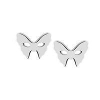 Vamp London Masquerade Silver Mask Stud Earrings MAE107-SI